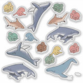 Sticker Baleine Pieuvre & Requin (Devant)