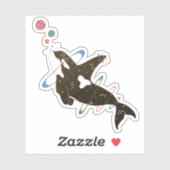 Sticker Baleine spatiale (Feuille)
