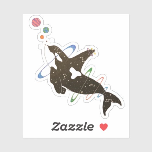 Sticker Baleine spatiale (Feuille)