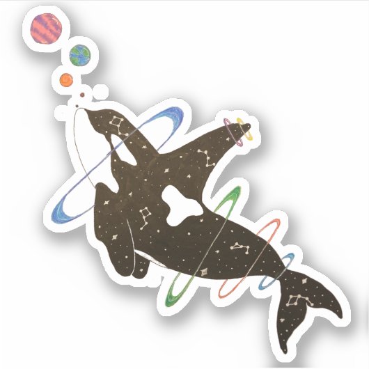 Sticker Baleine spatiale (Devant)