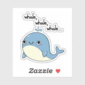 Sticker Baleines, baleines, baleines Cute Sea Animal Pun (Feuille)