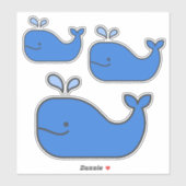 Sticker Baleines bleues côtières de Preppy (Feuille)