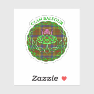 Sticker Balfour Scottish Tartan Celtic Thistle