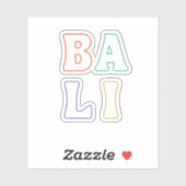 Sticker Bali, Indonésie (Feuille)