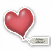 Sticker Balise de message du coeur de ballon (Devant)