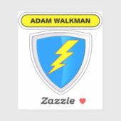 Sticker Balise de nom personnalisé - HardHat (Feuille)