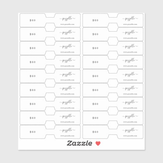 Sticker Balise de prix bijouterie (Feuille)