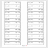 Sticker Balise mariage paille Boire Drapeau main Lettré no (Feuille)