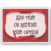 Sticker Balise rouge ruban Noël (Recto)