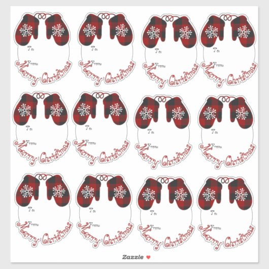 Sticker Balises cadeaux mignonnes en plastique (Feuille)