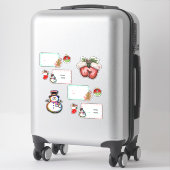 Sticker Balises de nom de Noël (Sur valise)