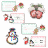 Sticker Balises de nom de Noël (Devant)