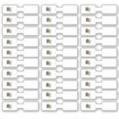 Sticker Balises de prix de bijoux Logo blanc 30 Foldover (Devant)