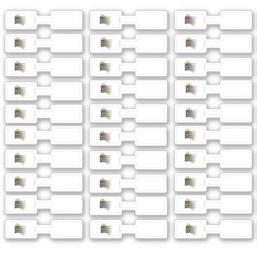 Sticker Balises de prix de bijoux Logo blanc 30 Foldover (Devant)