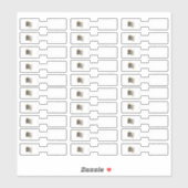 Sticker Balises de prix de bijoux Logo blanc 30 Foldover (Feuille)