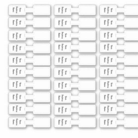 Sticker Balises de prix de bijoux Nom commercial 30 Sticke (Devant)