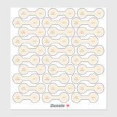 Sticker Balises de prix de bijoux personnalisées Or Autoco (Feuille)