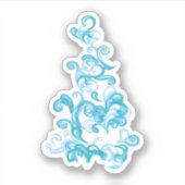 Sticker Ball Blue, Medium Turquoise design décoratif (Devant)