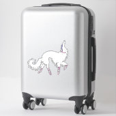 Sticker BALLE BLANC Borzoi Die Stick Vinyl Coupé (Sur valise)