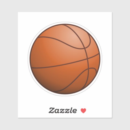 Sticker Balle de basket (Feuille)