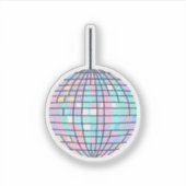 Sticker Balle de disco arc-en-ciel (Devant)