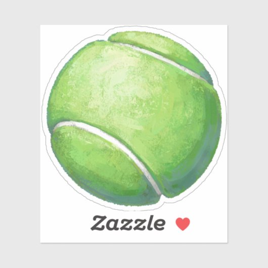 Sticker Balle de tennis Green Fuzzy (Feuille)
