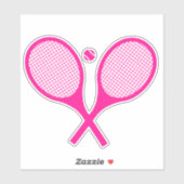 Sticker Balle de tennis rose néon fluorescent (Feuille)