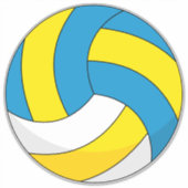 Sticker Balle de volley-ball en dessin (Devant)