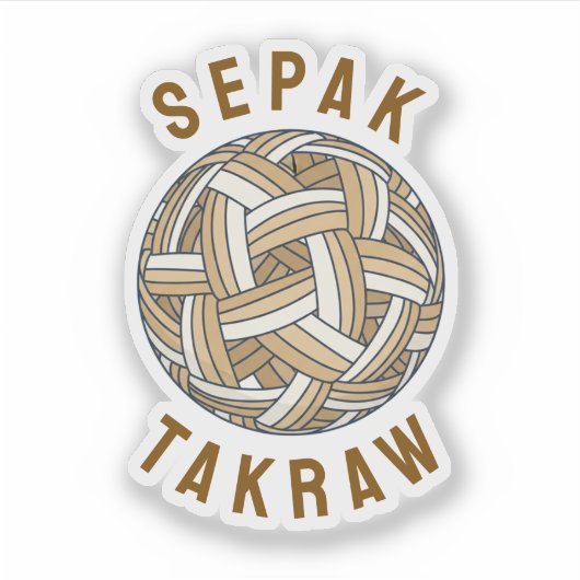 Sticker Balle tissée de Sepak Takraw (Devant)