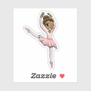 Sticker Ballerina américaine africaine