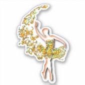 Sticker Ballerina Fire Dancer (Devant)