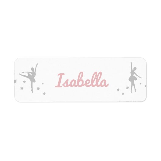 Sticker Ballerina personnalisé Nom (Devant)