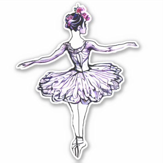 Sticker Ballerina Silhouette (Devant)