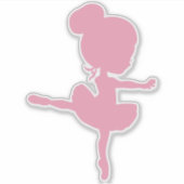 Sticker Ballerina Silhouette, Fille de ballet, Danse de ba (Devant)