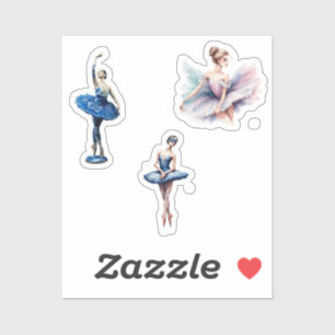 Sticker ballerina watercolor
