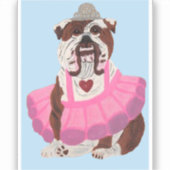 Sticker Ballerine Bouledogue (Recto)