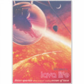 Sticker Ballon à air chaud extrême sur paysage volcanique (Devant)