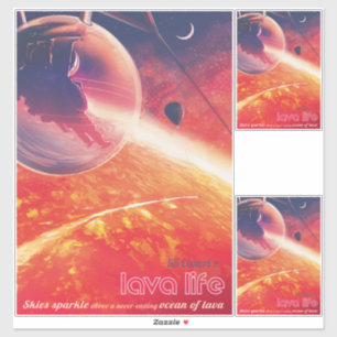 Sticker Ballon à air chaud extrême sur paysage volcanique