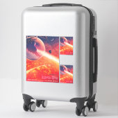 Sticker Ballon à air chaud extrême sur paysage volcanique (Sur valise)