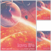 Sticker Ballon à air chaud extrême sur paysage volcanique (Devant)