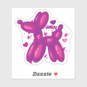 Sticker Ballon d'amour