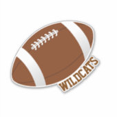 Sticker Ballon de football américain personnalisé (Devant)