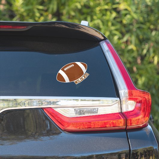 Sticker Ballon de football américain personnalisé (Côté voiture)