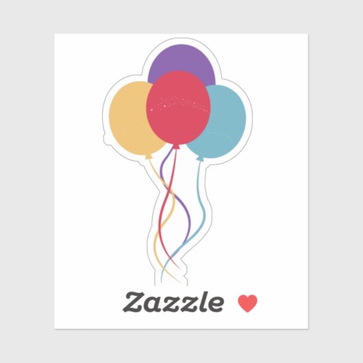 Sticker Ballons, célébration (Feuille)