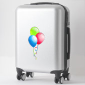 Sticker Ballons Colorés Avec Rubans (Sur valise)