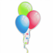 Sticker Ballons Colorés Avec Rubans (Devant)