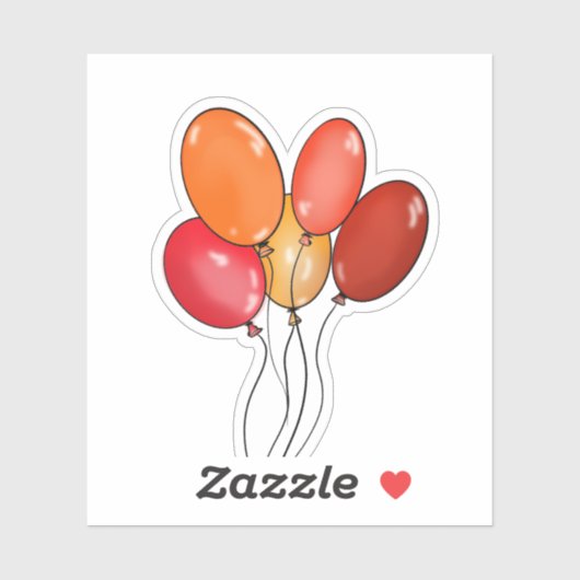 Sticker Ballons vibes heureuses (Feuille)