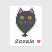 Sticker Balloon d'Halloween de chat (Feuille)
