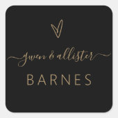 Sticker Ballotin Mariage Étiquette de sceau de car (Devant)