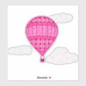 Sticker Ballotte à air chaud, rose Fuchsia (Feuille)